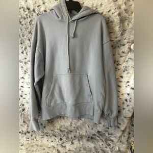 296 TNA Gray light blue hoodie med/large